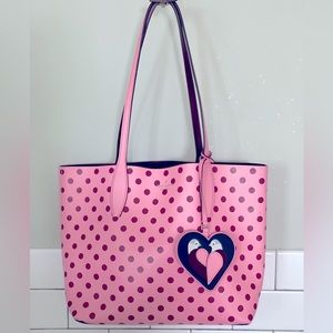 Kate Spade arch love birds small reversible tote